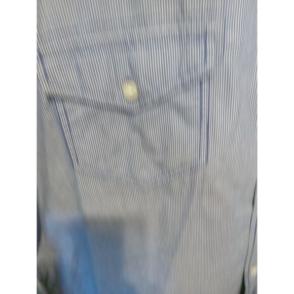 American Rag Men’s XXL Blue Button Front Shirt Micro Check Long Sleeve Casual - Picture 4 of 7